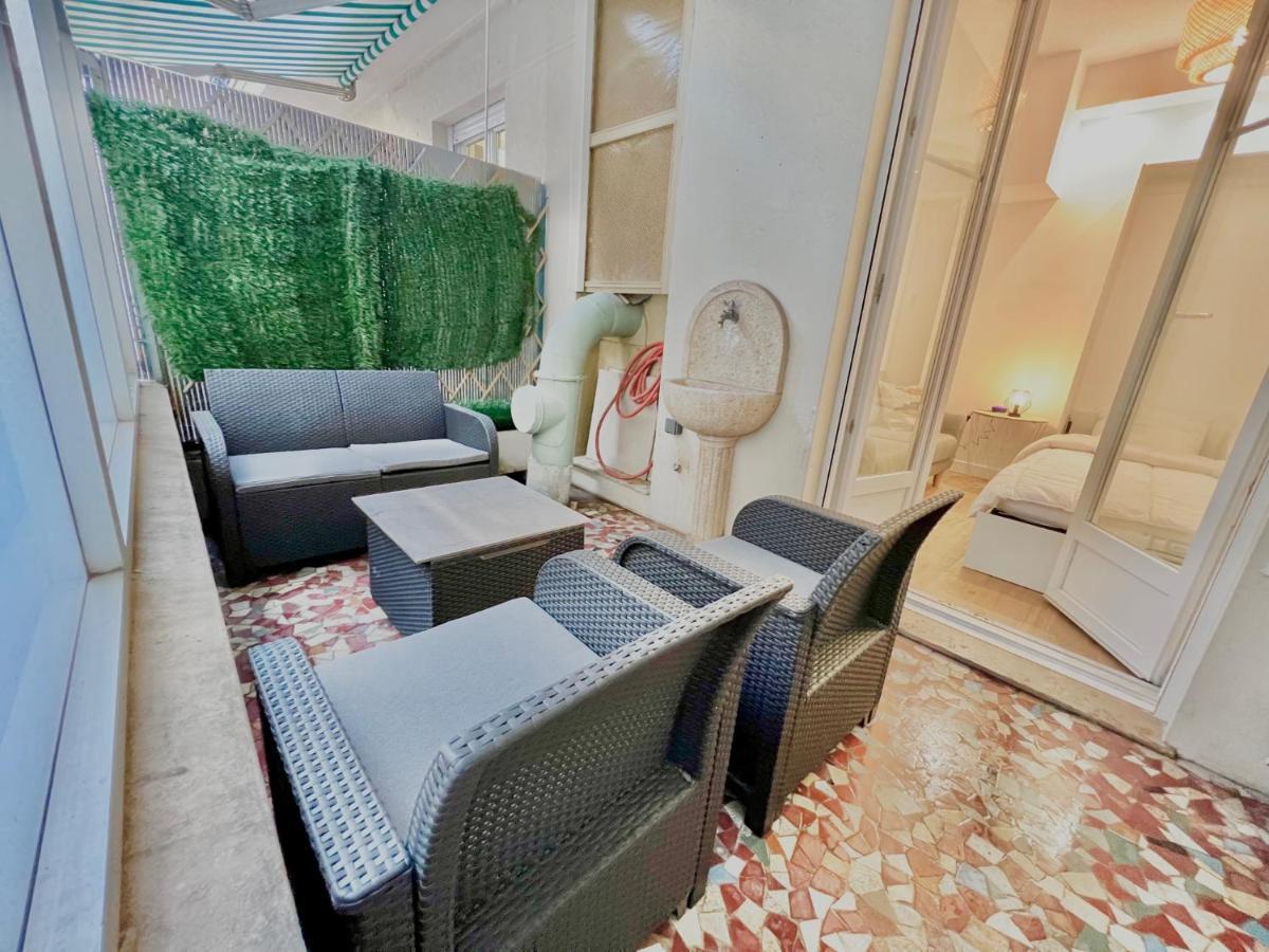 Riviera Superbe Studio Terrasse 100m Promenade Des Anglais Carré D'or Terrasse Meyerbeer Nice